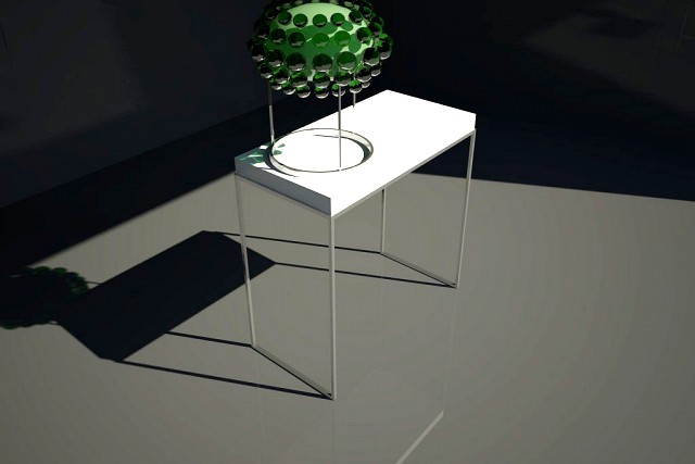SIDE TABLE WITH LAMP 1 3D Model