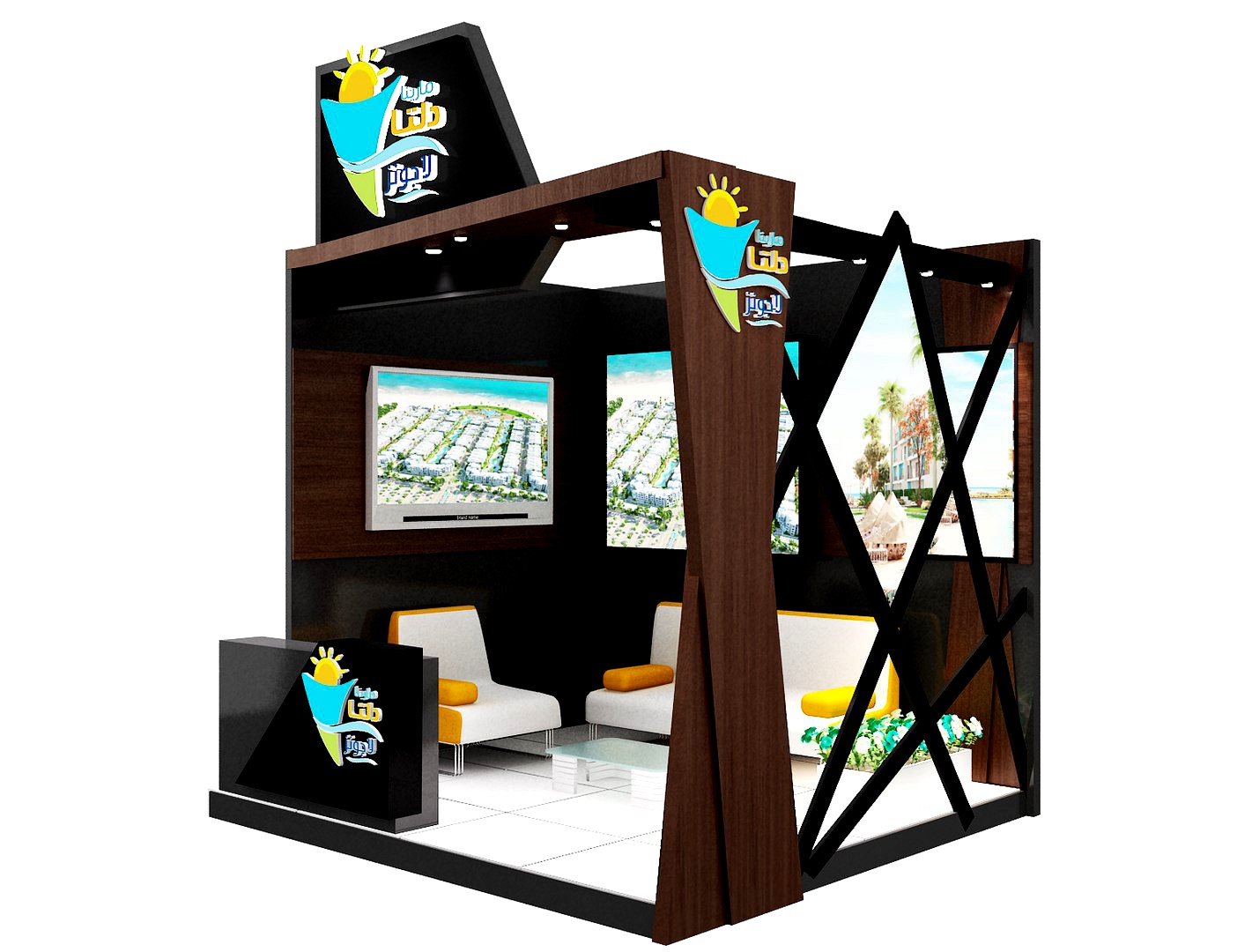 kiosk partition booth a348b