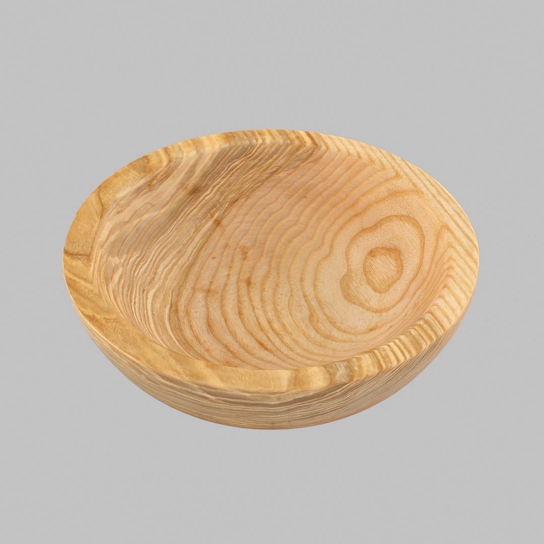 Empty Wooden Bowl 03