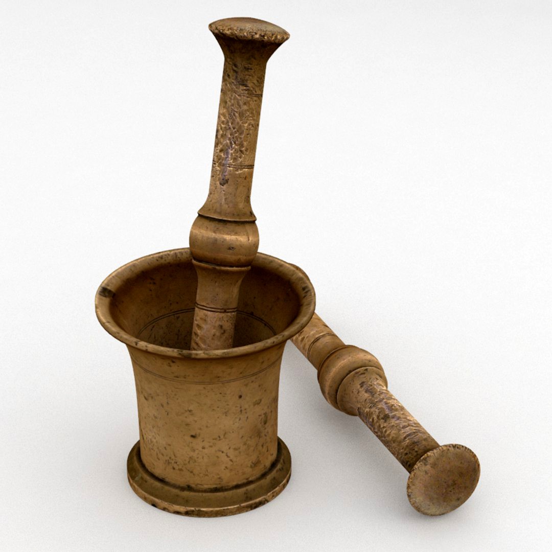 Mortar and pestle brass