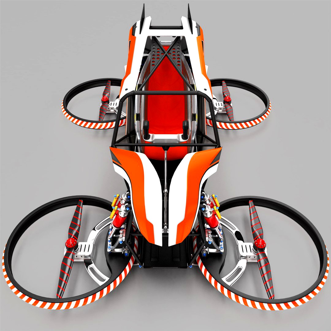 Quadcopter flying vehicle