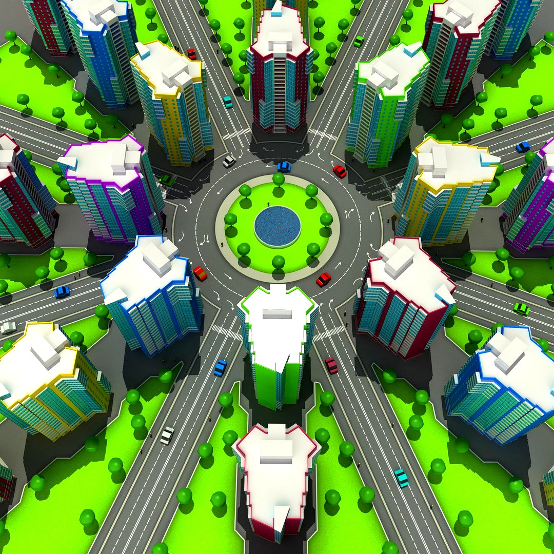 High-Rise Buildings low poly