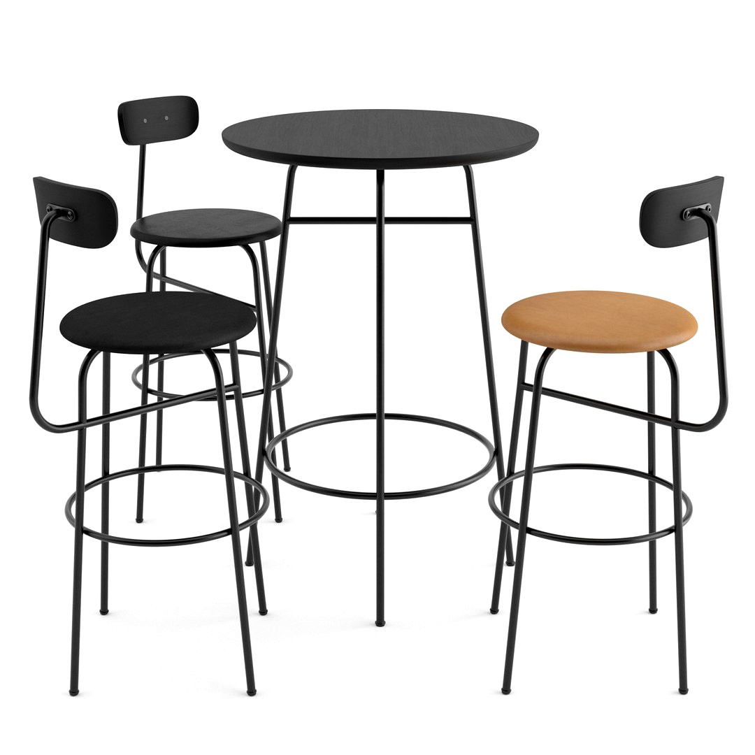 Afteroom bar chair + table by MENU