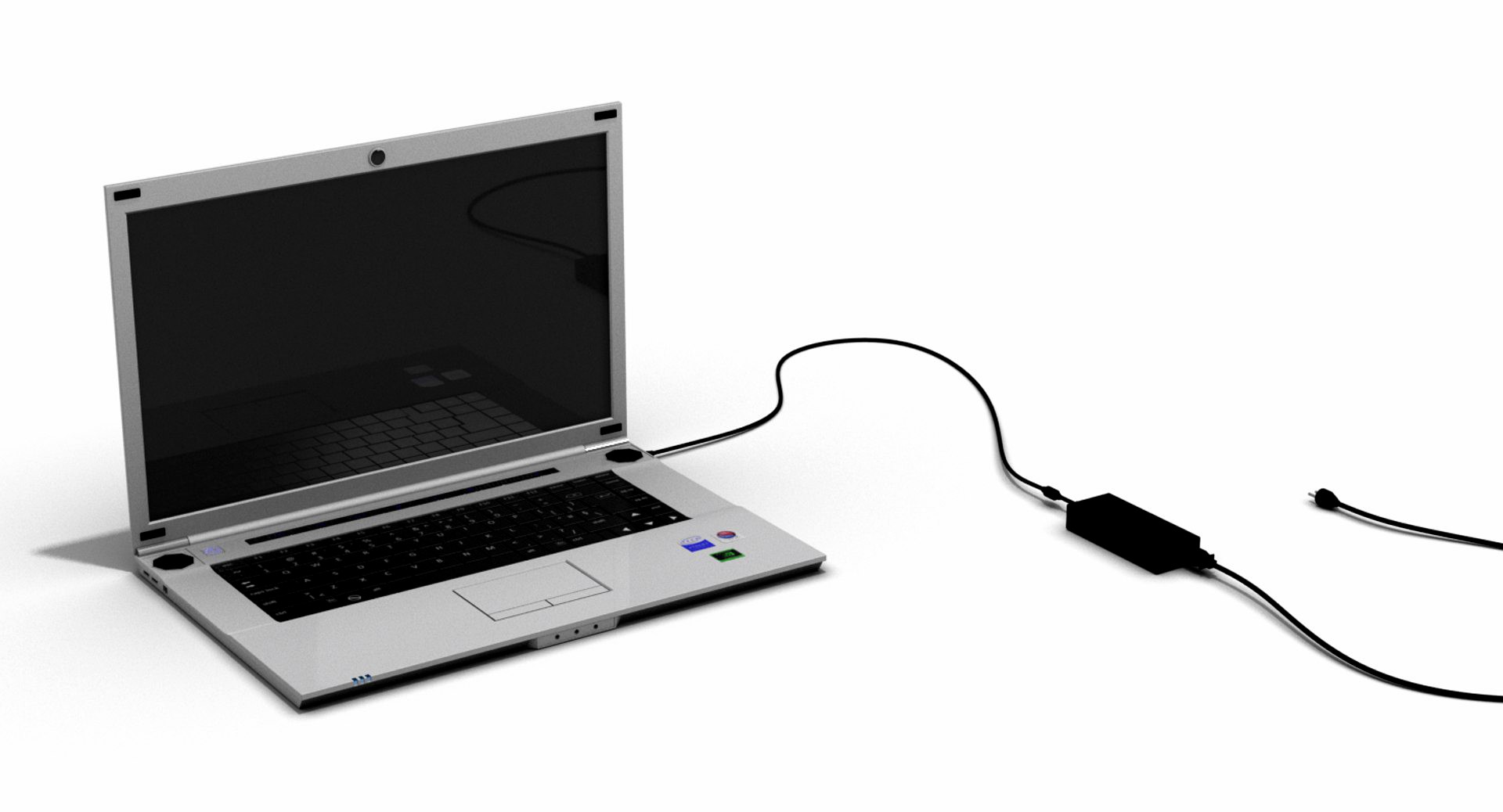 Laptop With Powercord - Maya