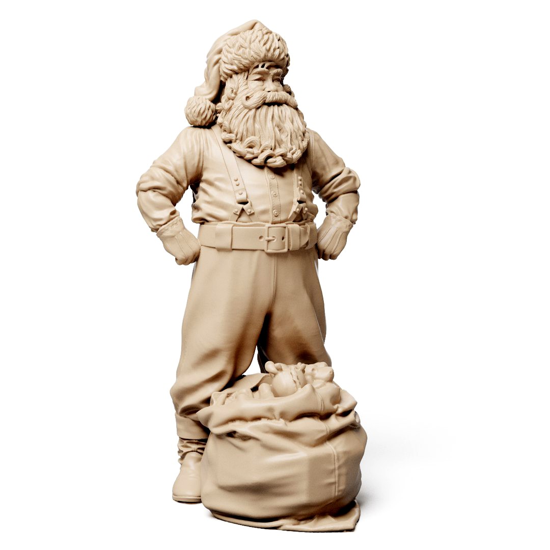 Santa Clause in Shirt Sculpture Ready for 3D Printing