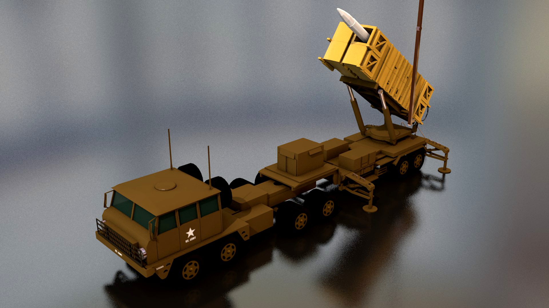 MIM-104 Patriot Missile Launcher US Army Truck