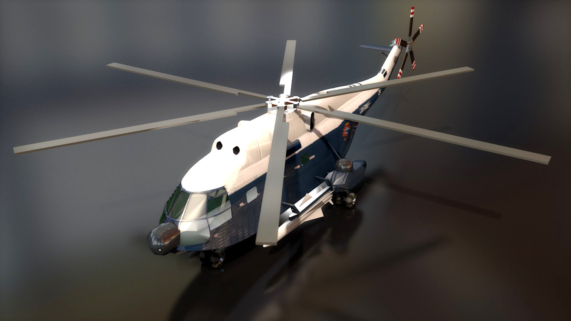 Super Frelon Marine Amphibian Helicopter
