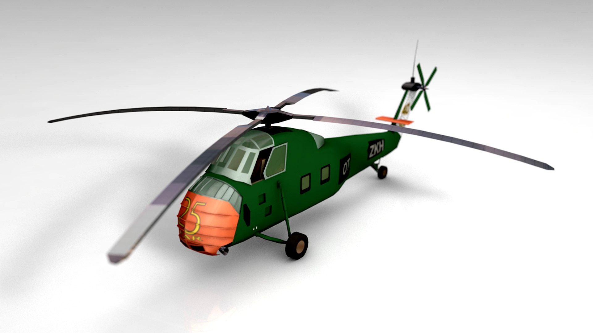 UH Blackhawk Helicopter Low Poly
