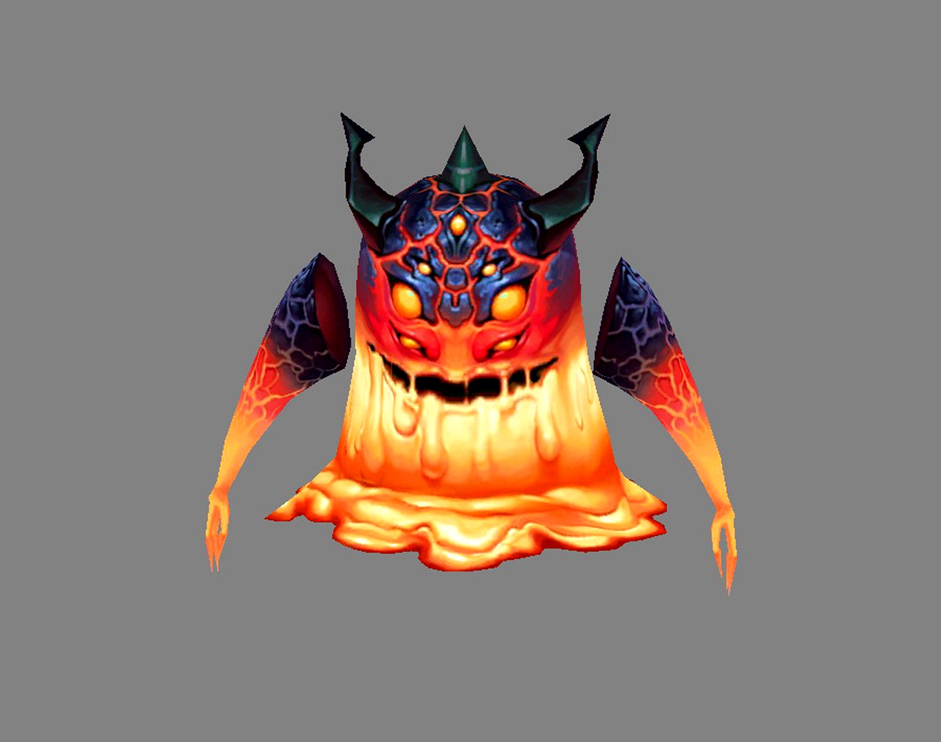 Cartoon lava monster - Fire demon - fire devil
