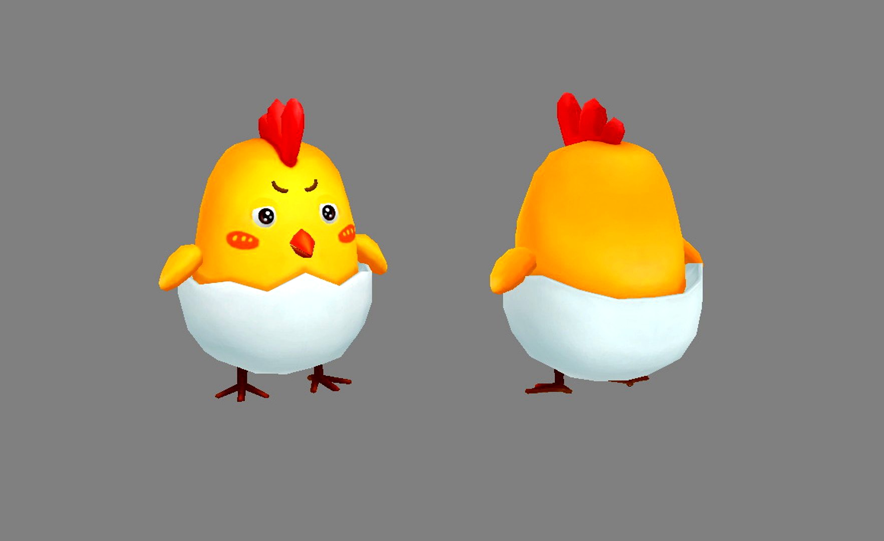 Cartoon yellow chicken