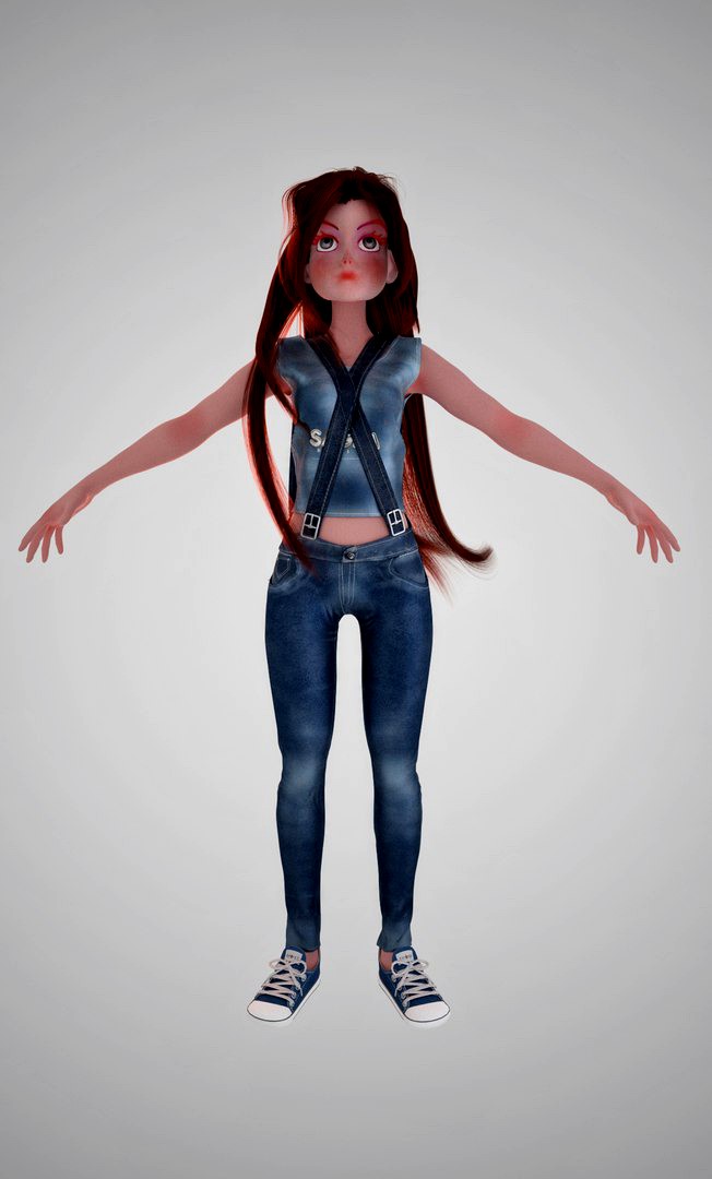 Cartoon Girl Jeans