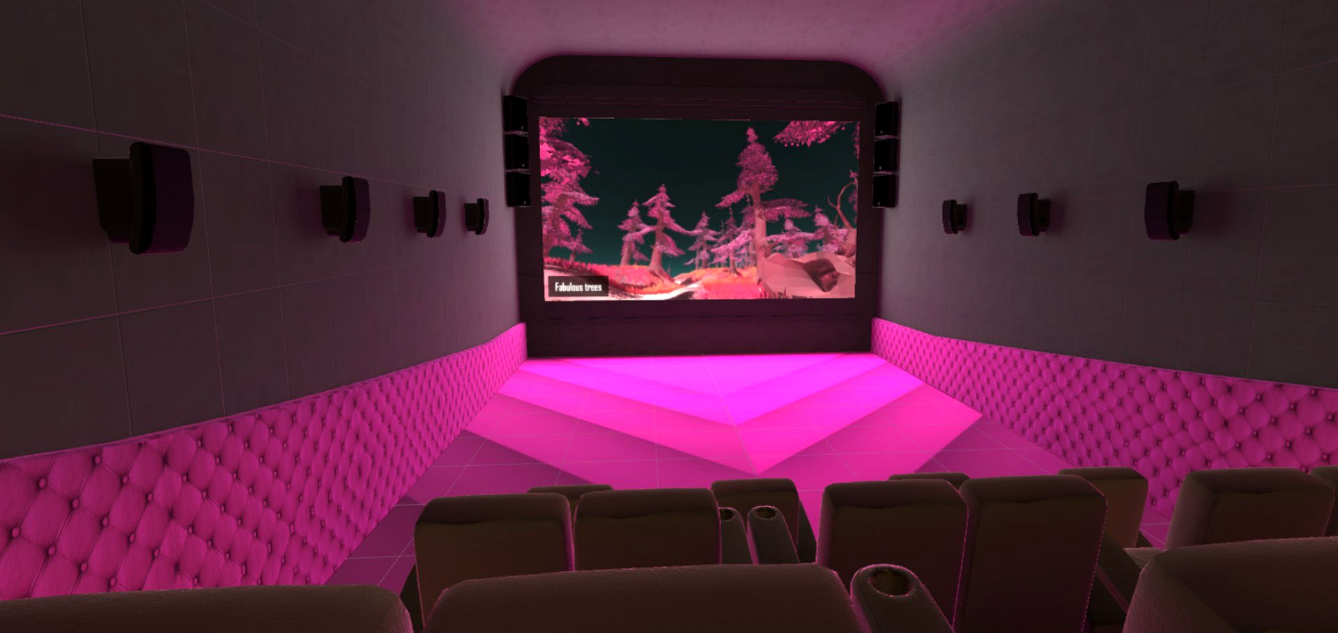 VIP cinema hall - interior and props