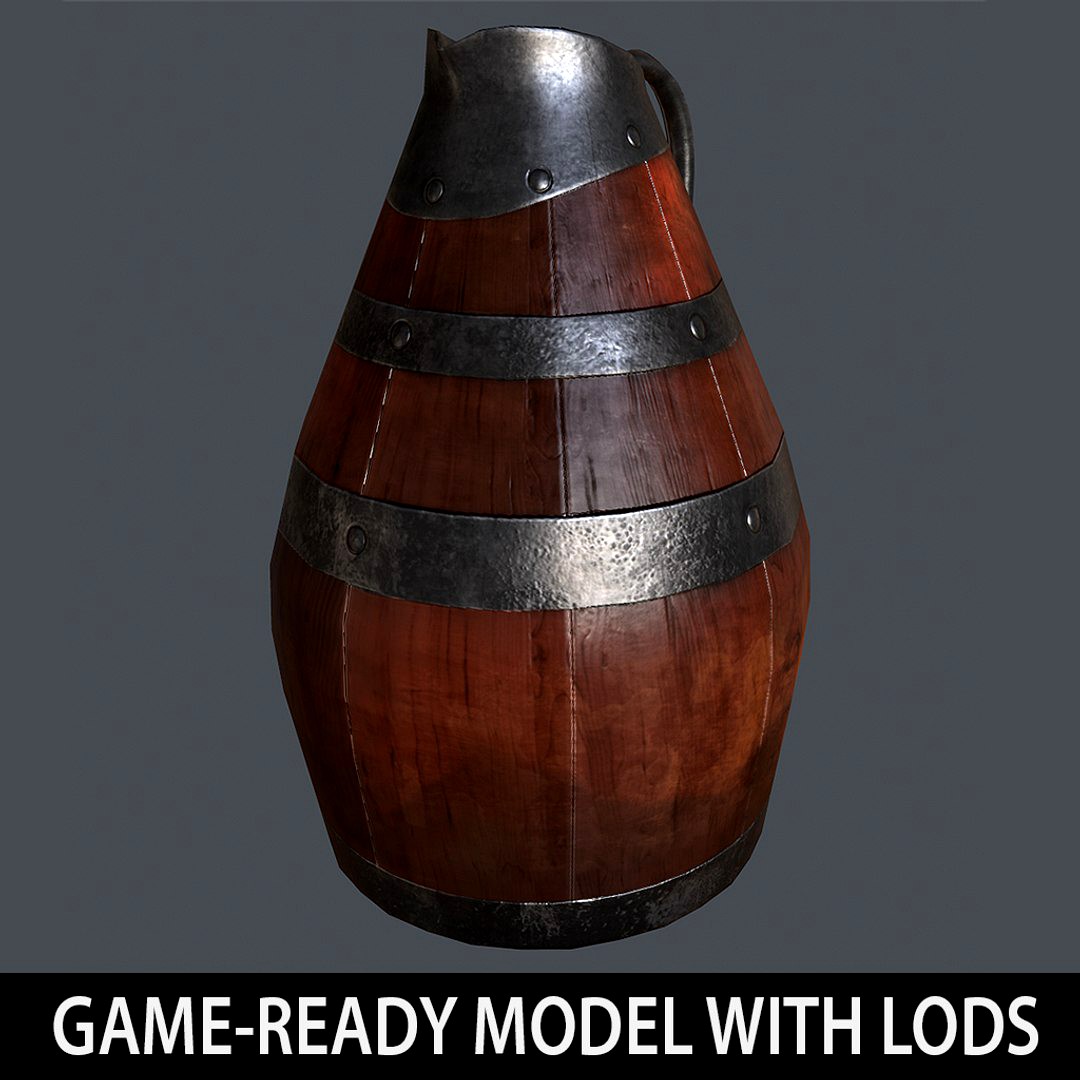 Antique Wooden Pitcher