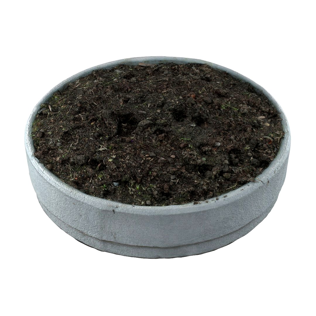 Empty flower bed