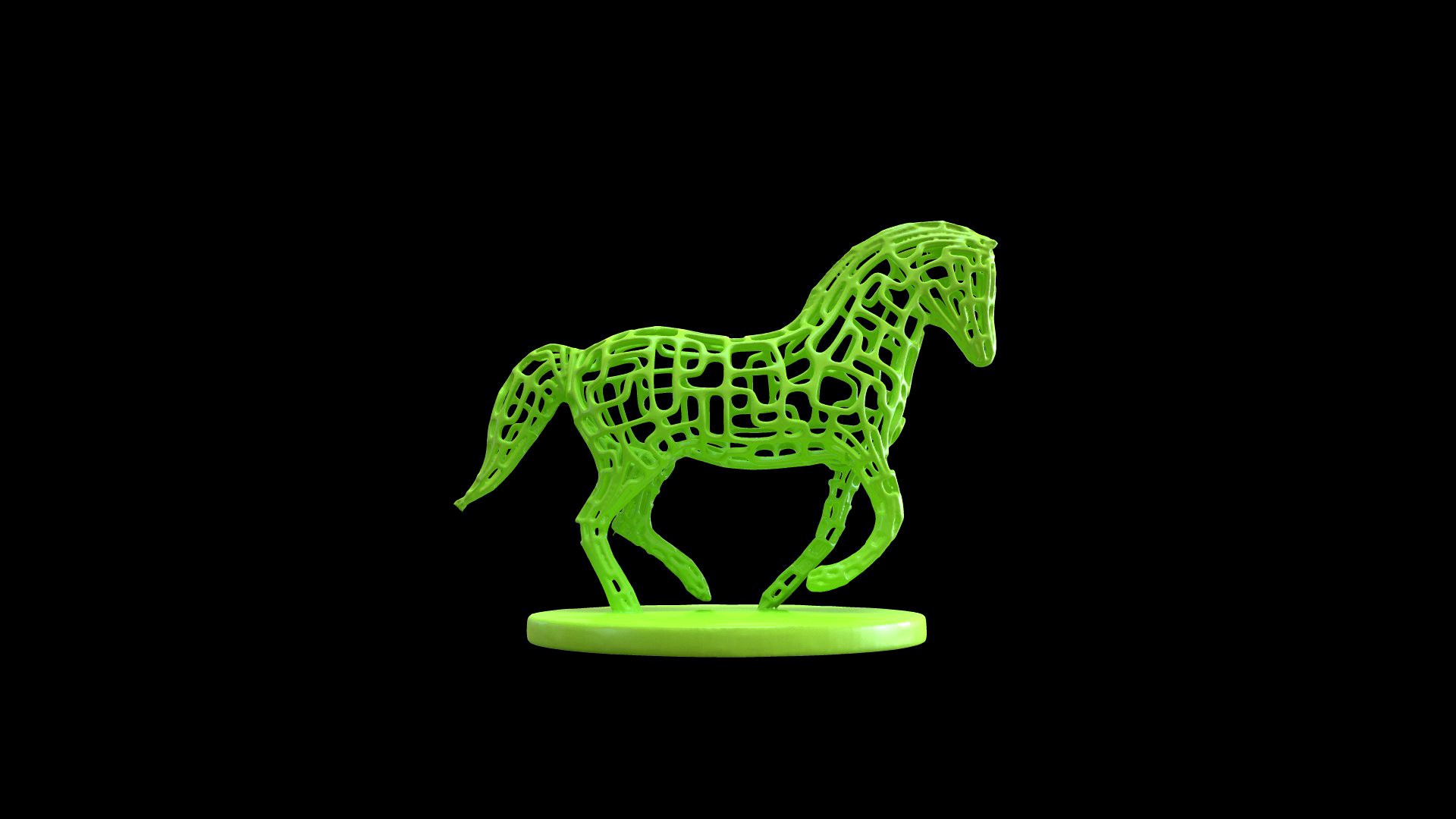 Horse Voronoi wireframe