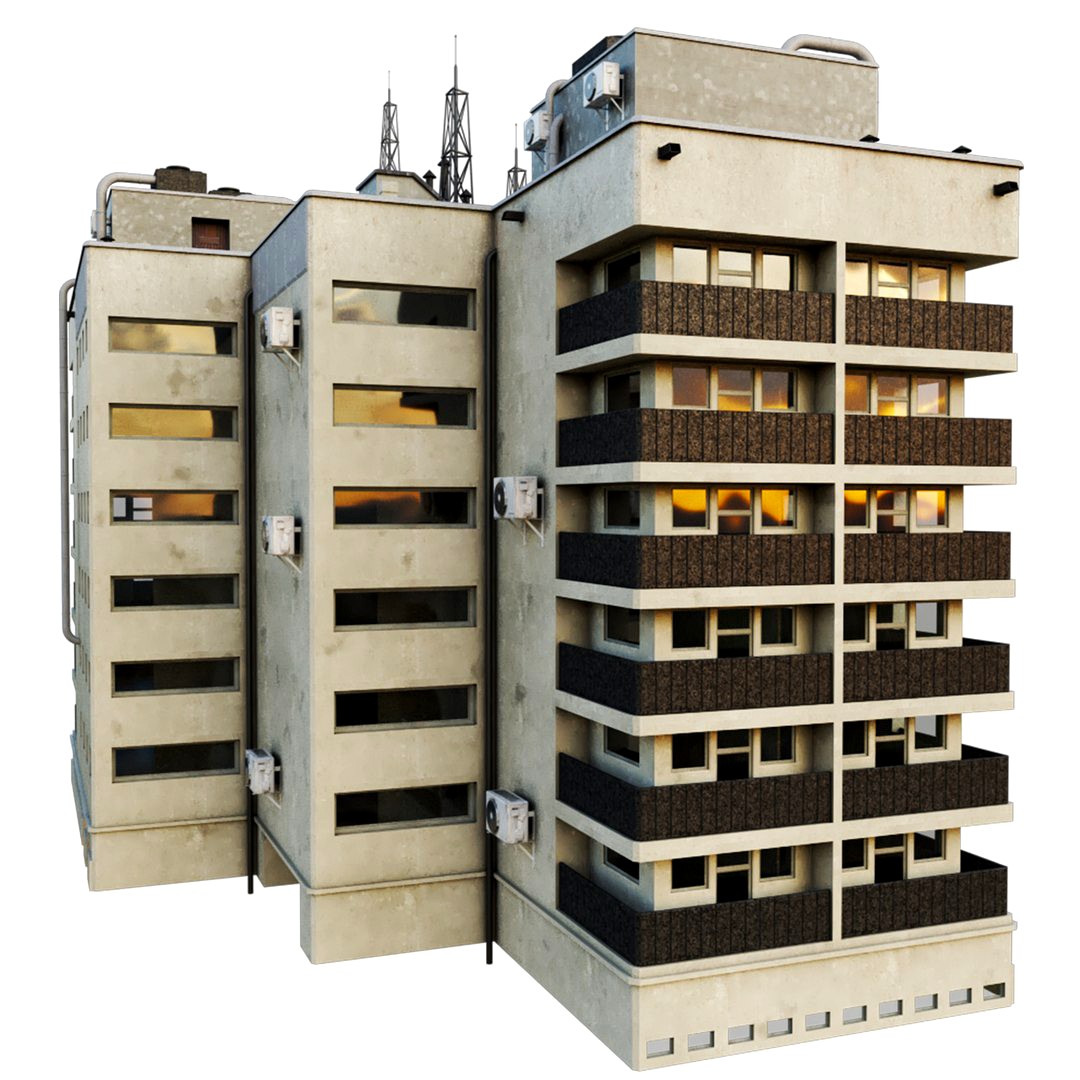Building Skyscraper City Town Downtown Office Space Work Street