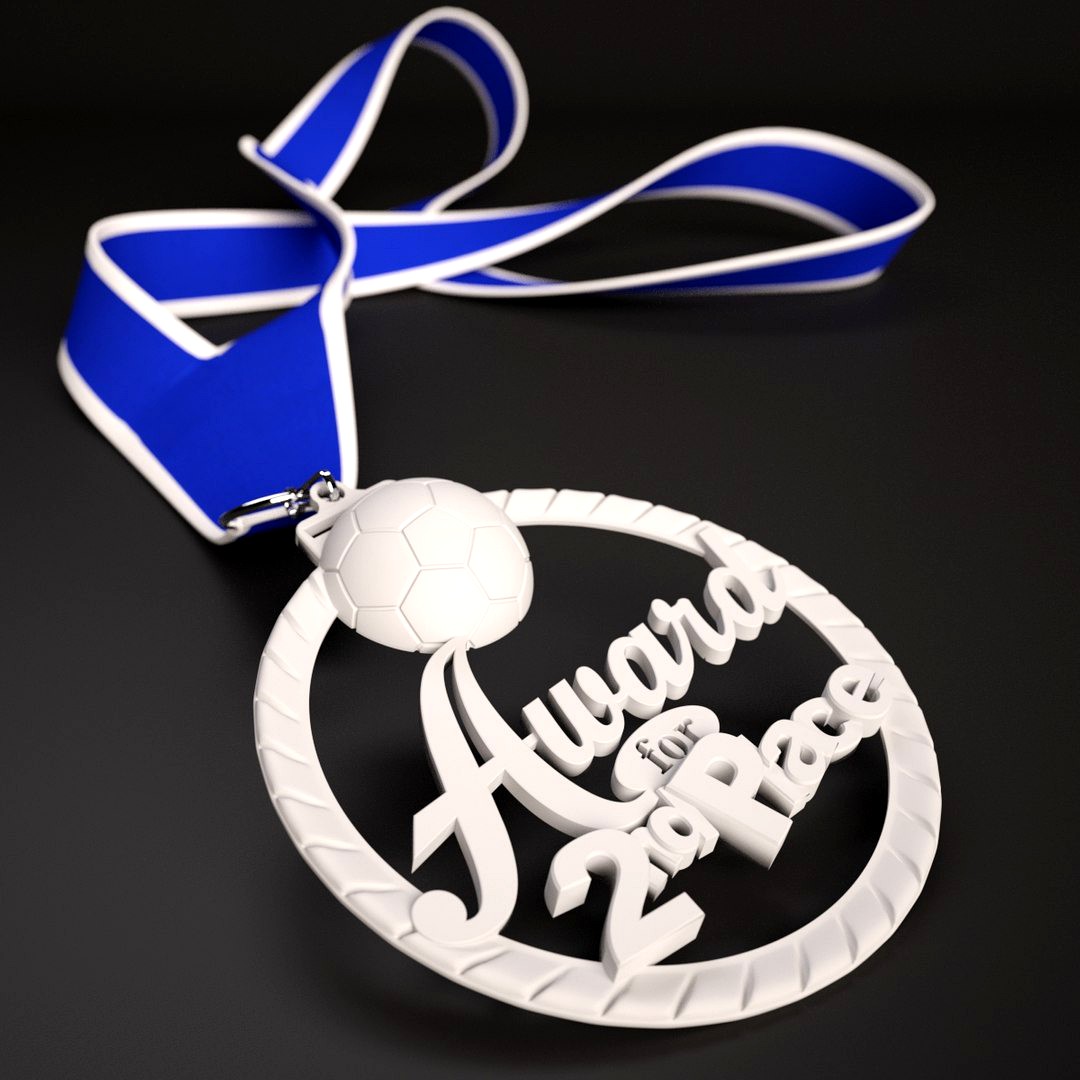 3D Printable Medal Style 2 "2nd Place"
