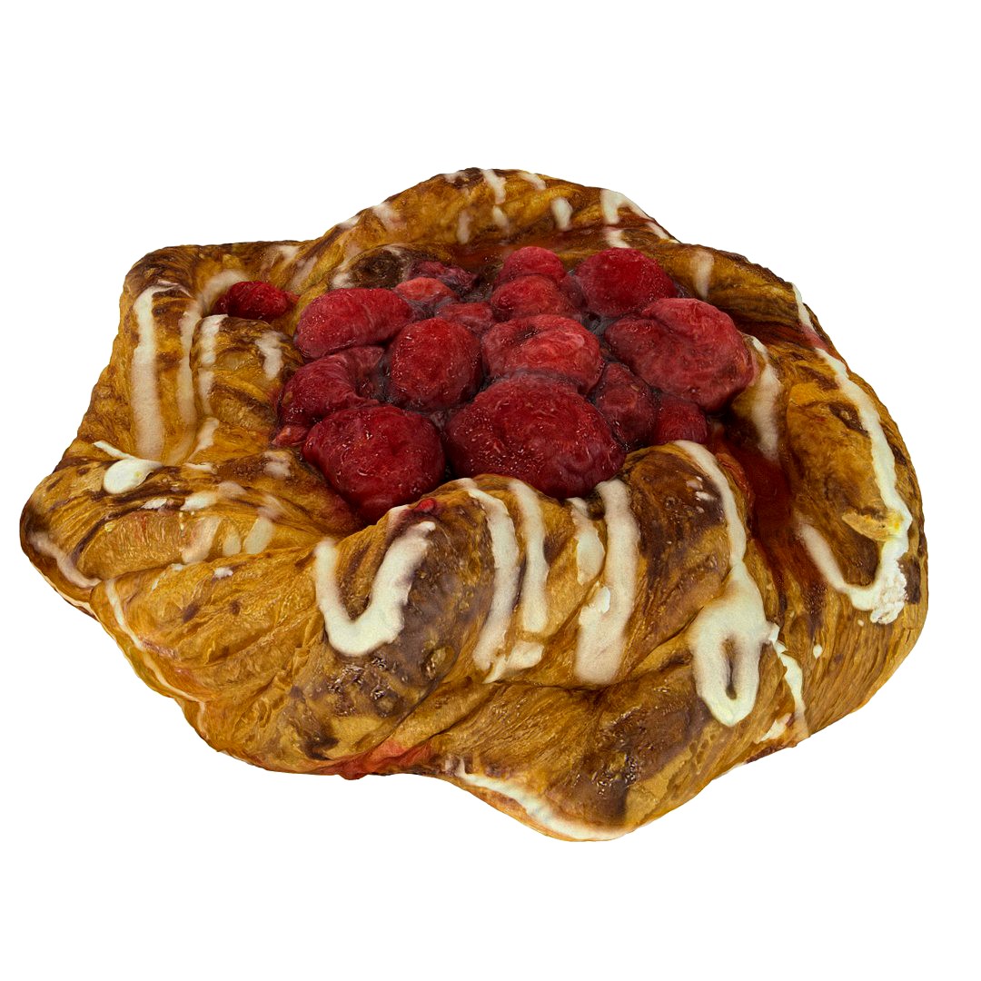 pastry with raspberries