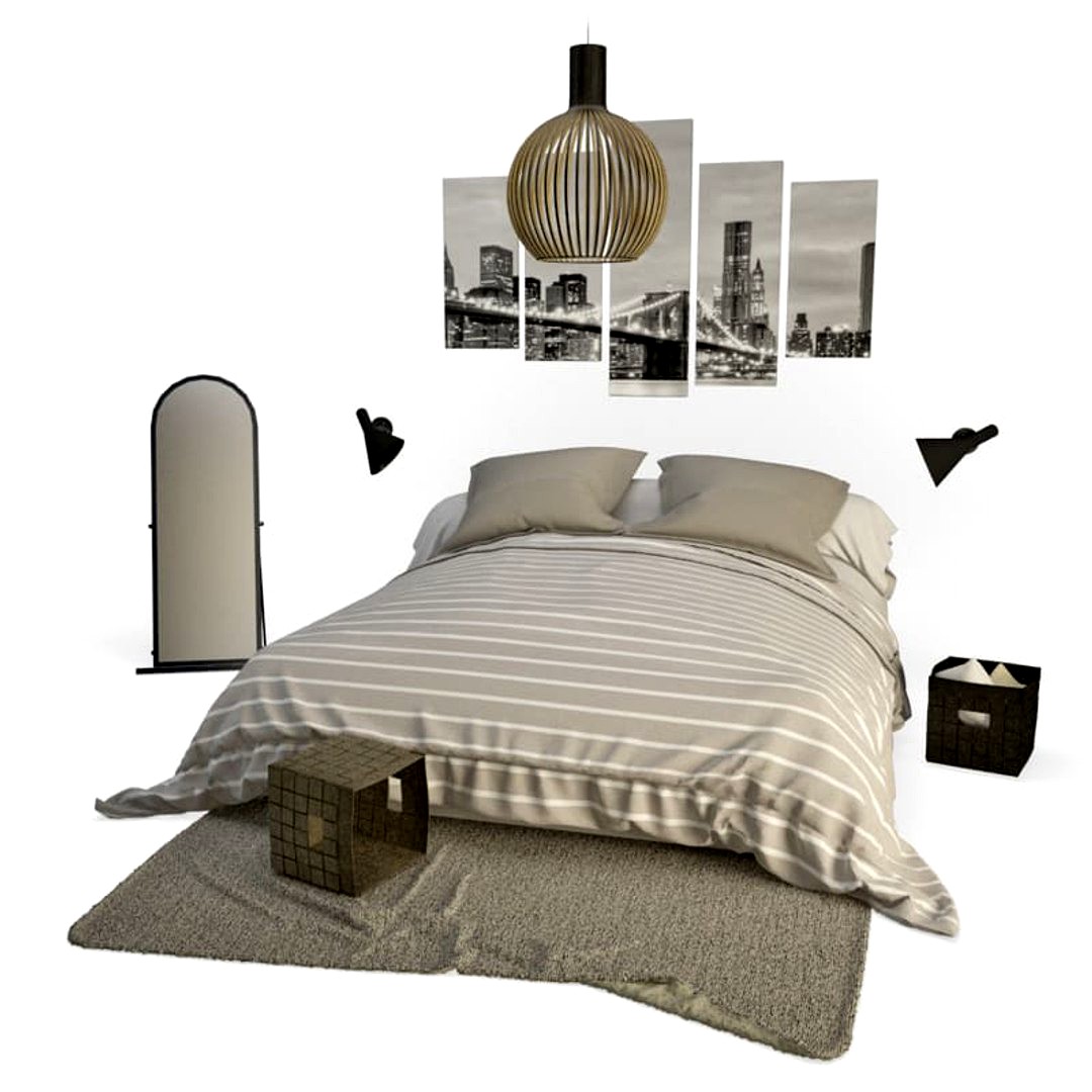Bedroom New York 3D model