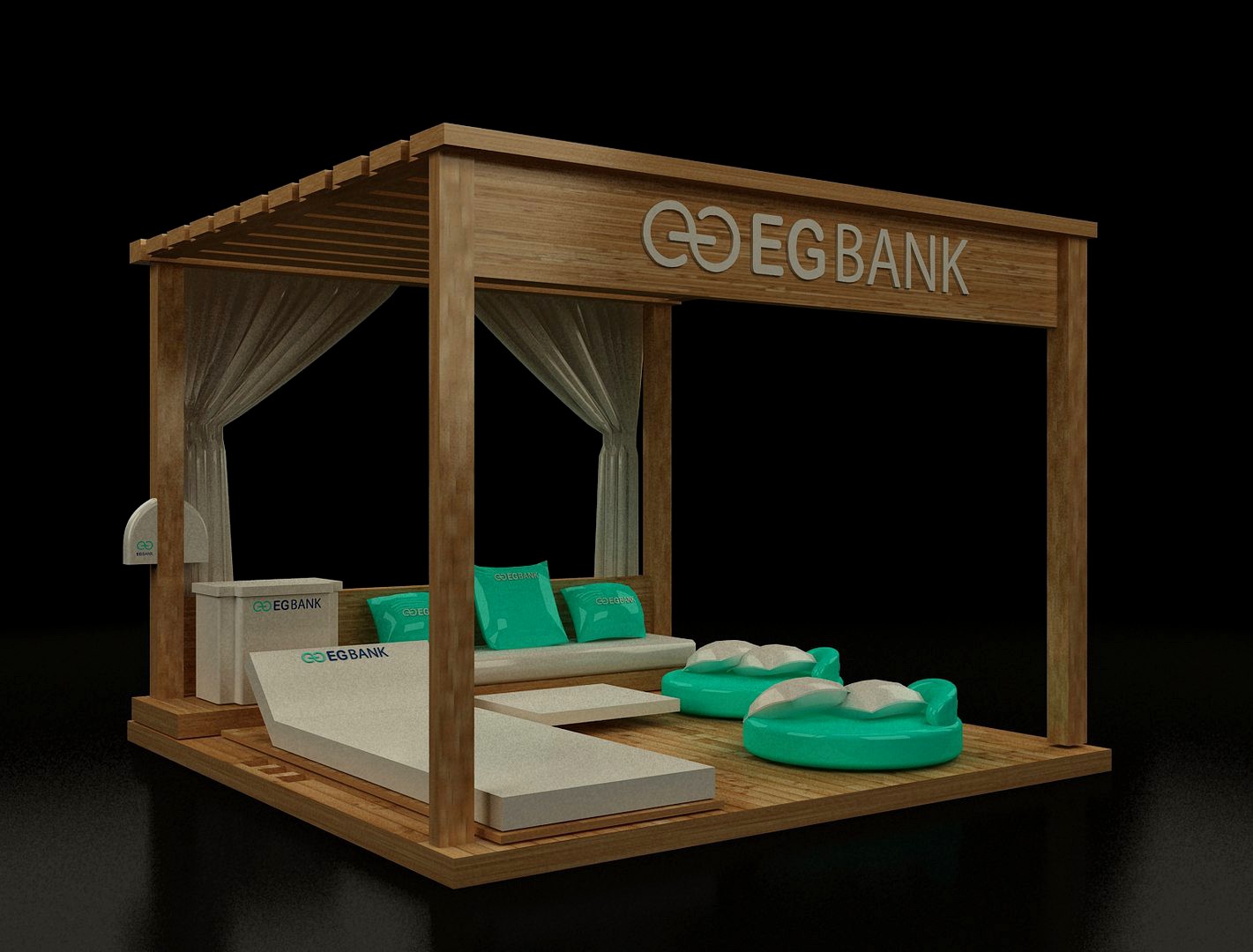 kiosk partition booth a145