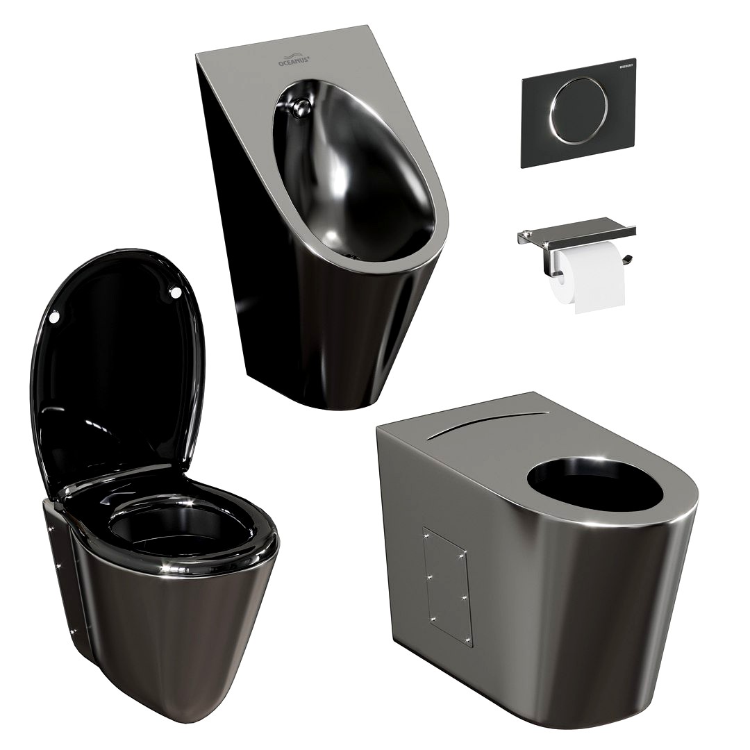 A set of sanitary ware and accessories for bathroom