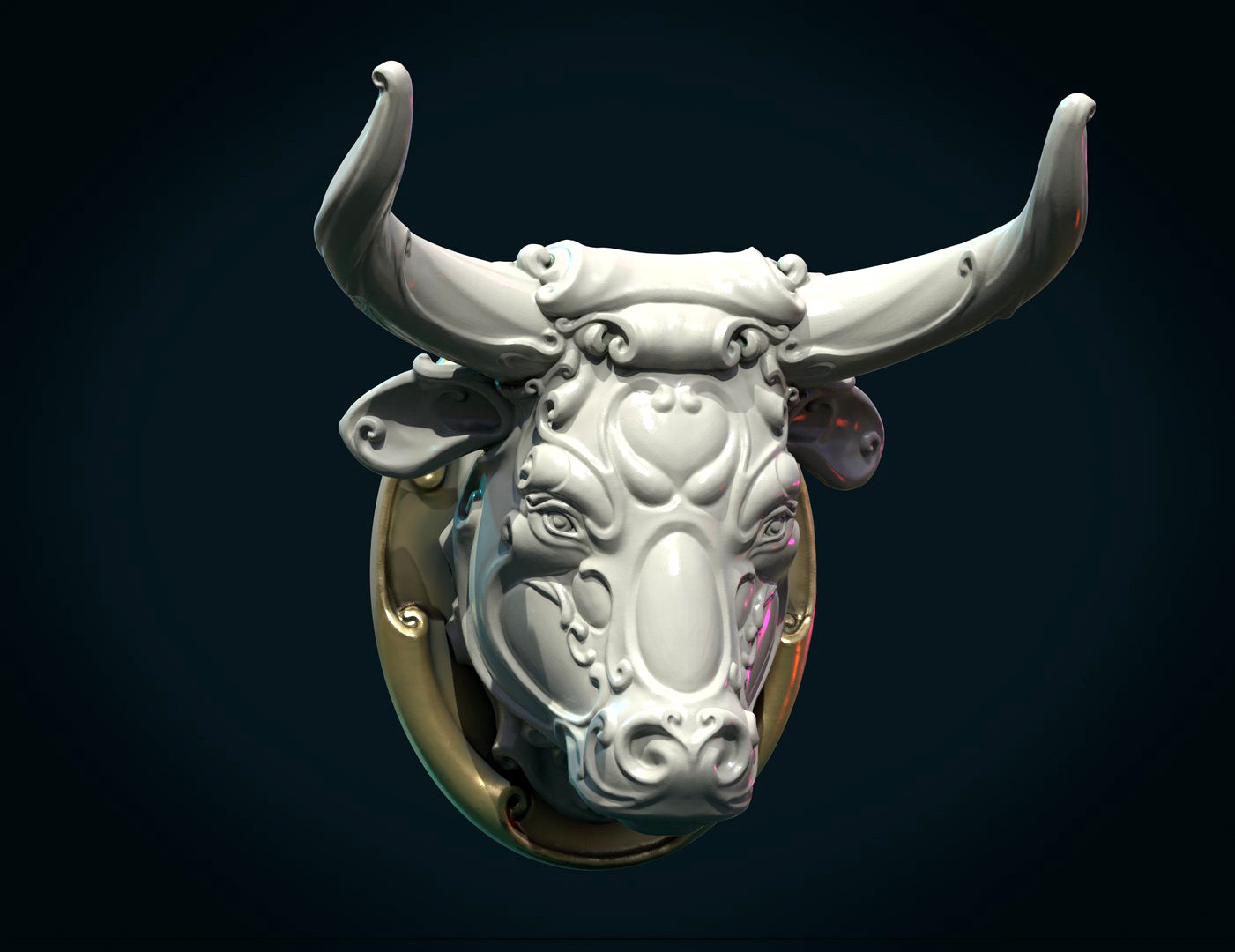 Ornate Bull Head II