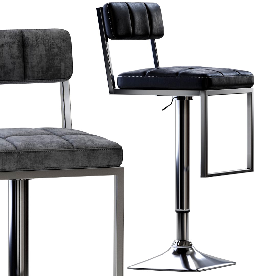 CorLiving Square Tufted Wide Adjustable Bar Stool