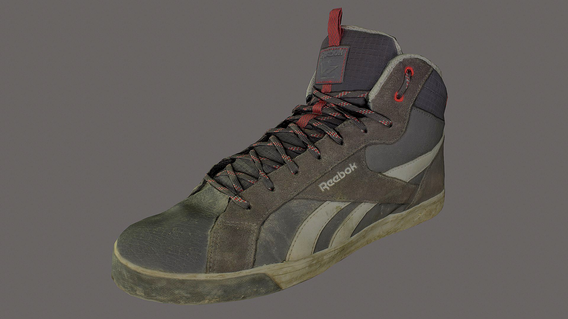 Worn Skater Shoe Low Poly 3D model