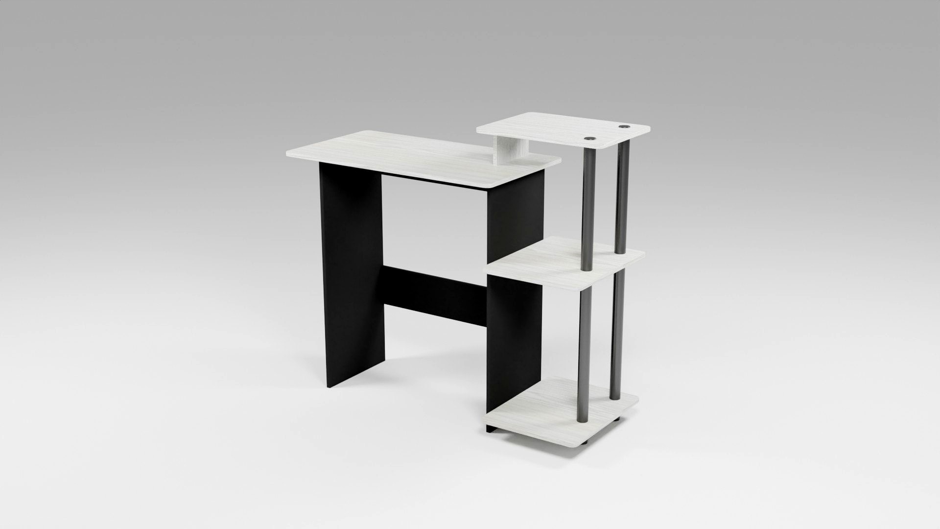 FURINNO Efficient Home Laptop Notebook Computer Desk Grey