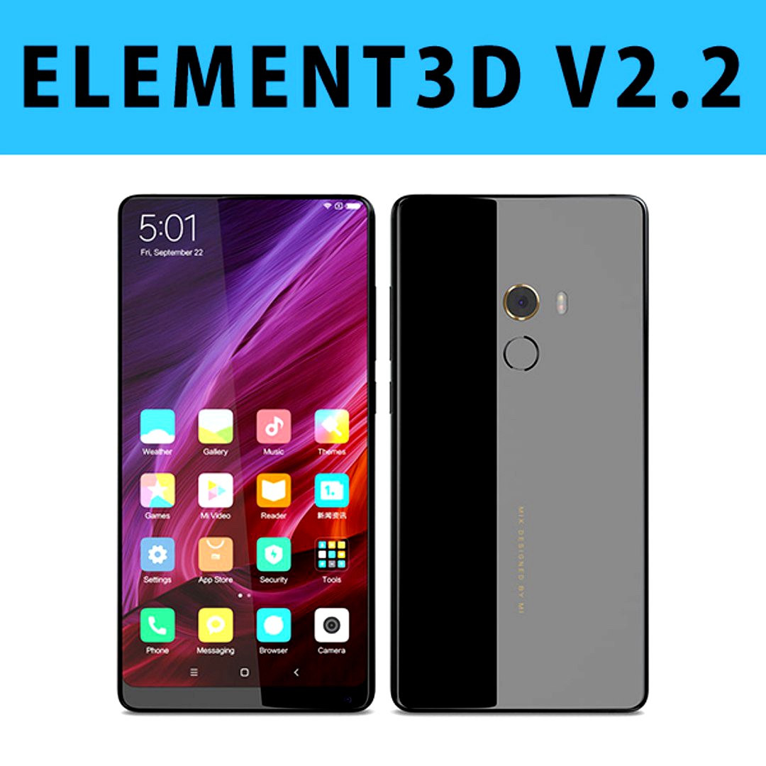 E3D - Xiaomi Mi Mix 2 Black 3D model