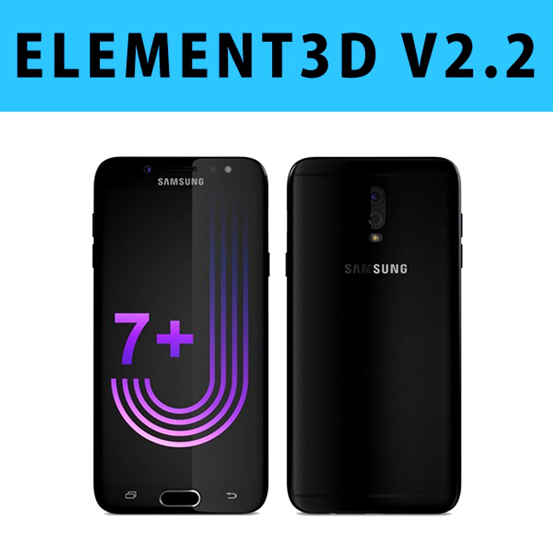 E3D - 3D model Samsung Galaxy J7 Plus