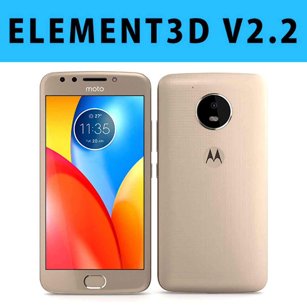 E3D - Motorola Moto E4 USA Gold 3D model