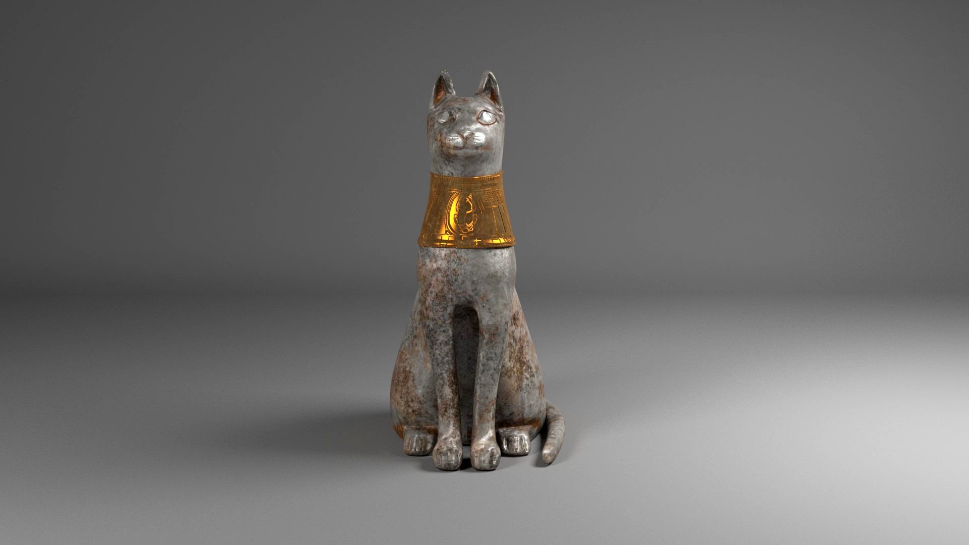 Egyptian cat god statue