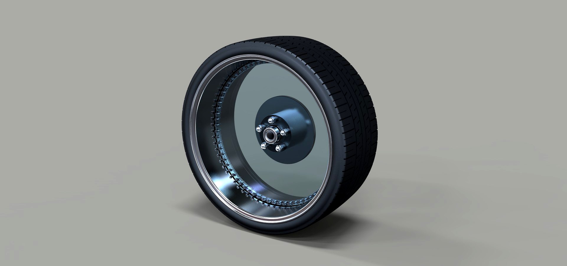 Clear car wheel