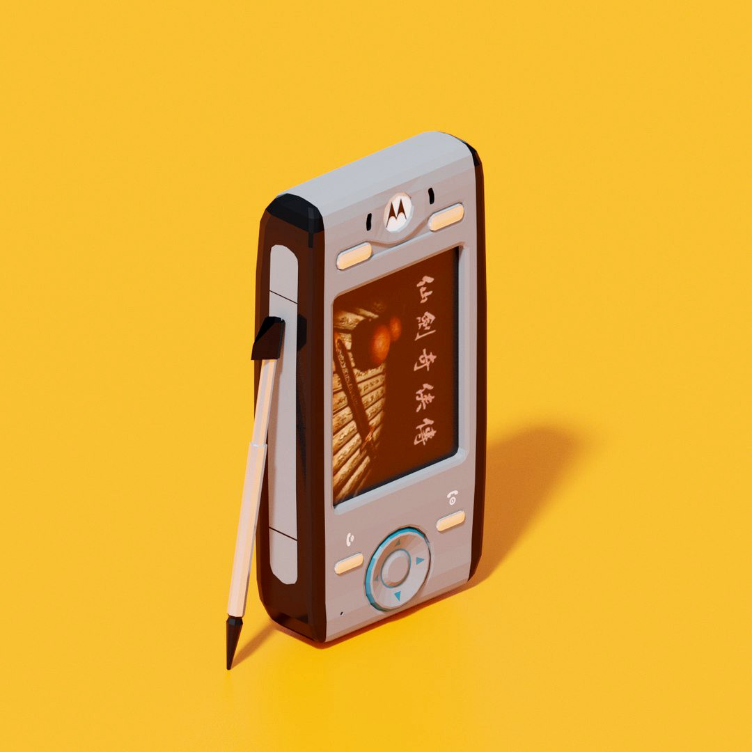 Motorola E680i mobile phone lowpoly
