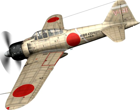 Mitsubishi A6M2 Zero  Tainan Air Group 3D Model