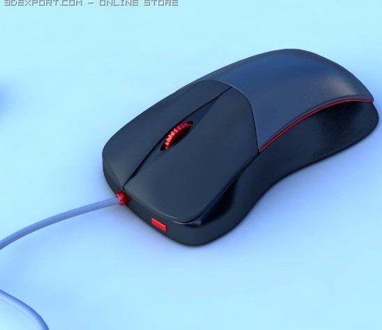 USB computer mouse 3D Model