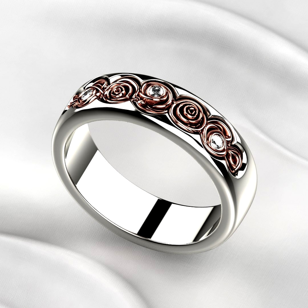 Roses Composite Gold Ring