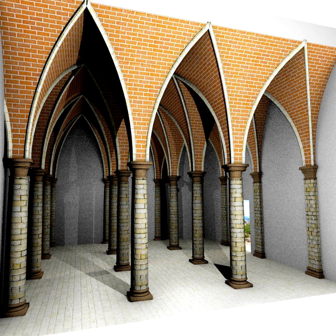 Vaulting 5_1 - Gothic, 500cm spaced, with thick curbs