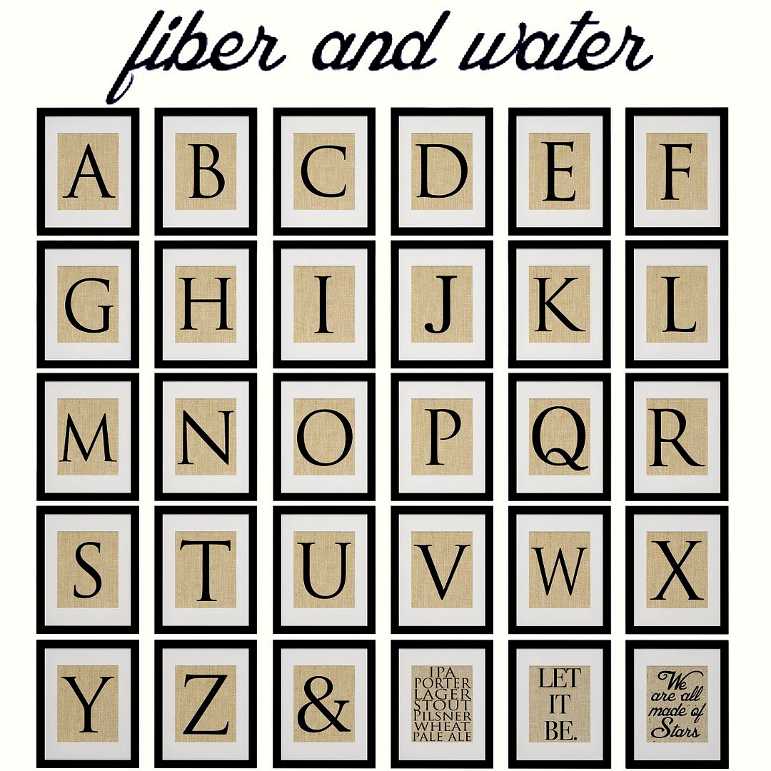 Fiber and Water - Signs, Typography and Symbols