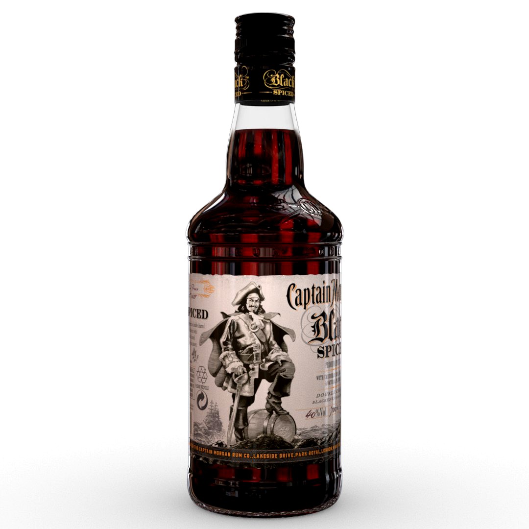 Captain Morgan Black Spiced Rum 70cl UK bottle