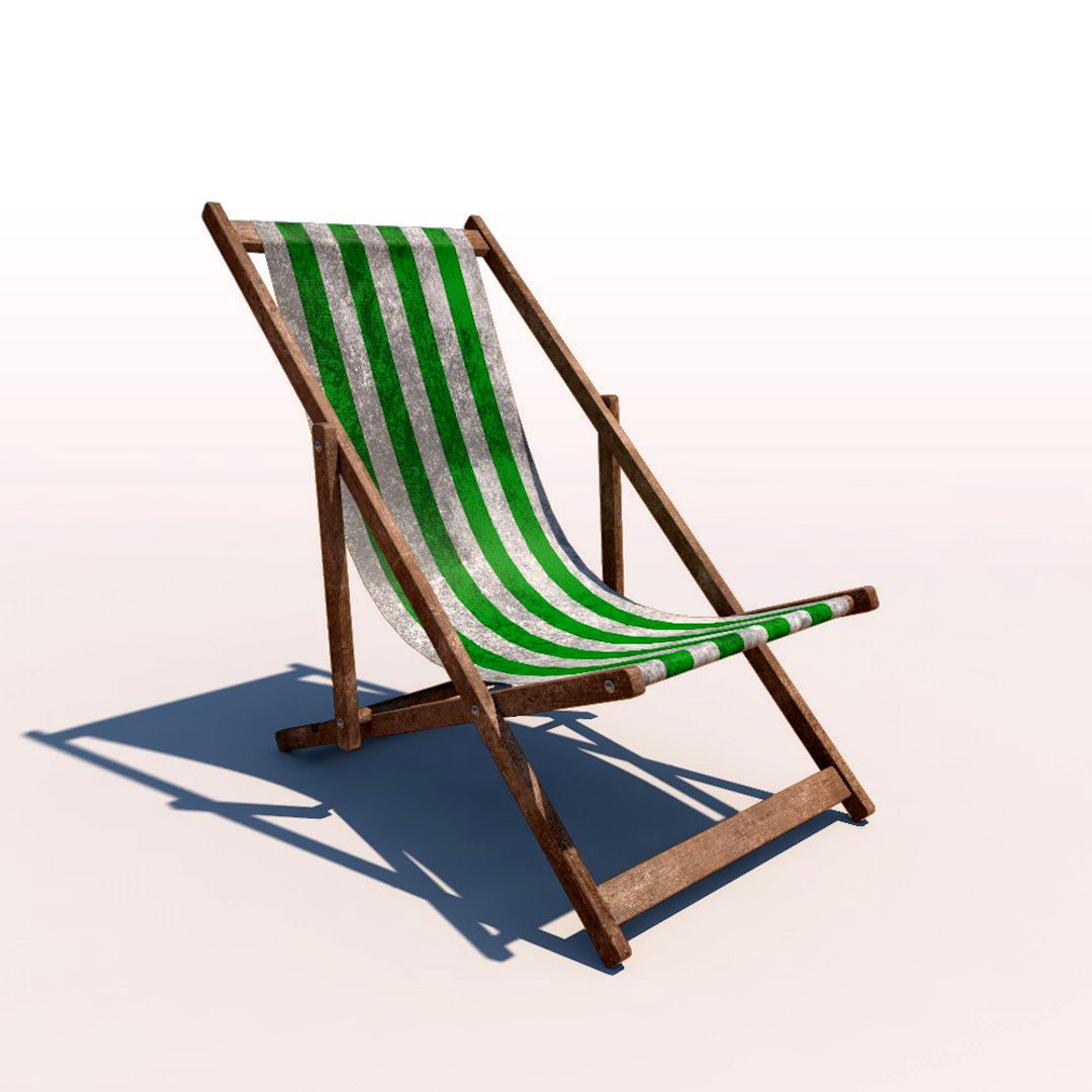 Deck Chair - Green - Weathered