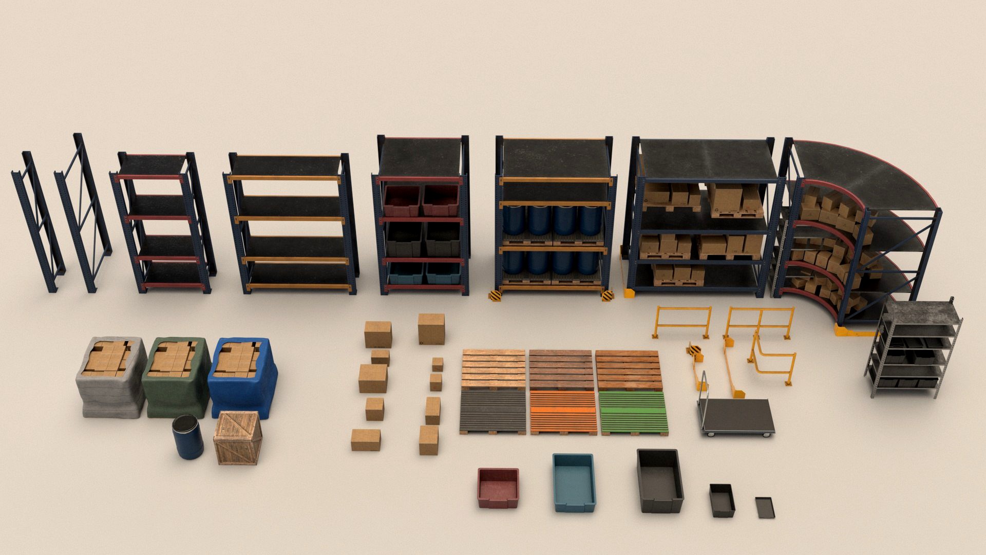 Game Ready Storage Assets 3d model