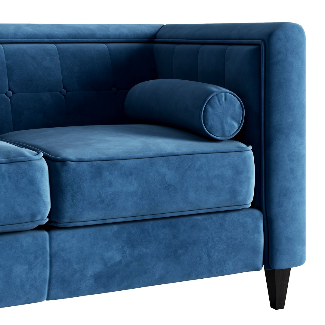 Taylor Light Blue Velvet Loveseat