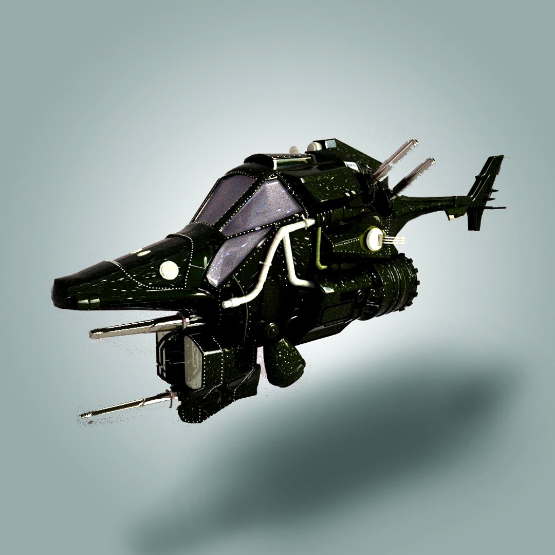 Sci fi Helicopter Fighter