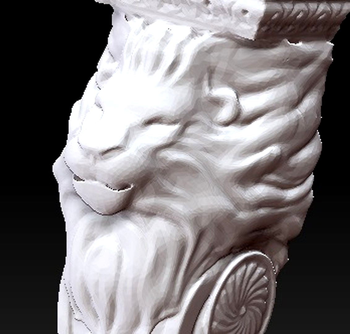 corbel lion head