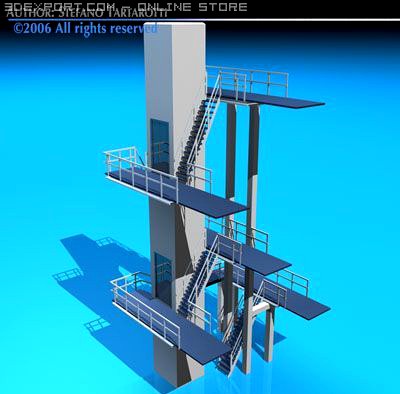 Diving tower 3D Model