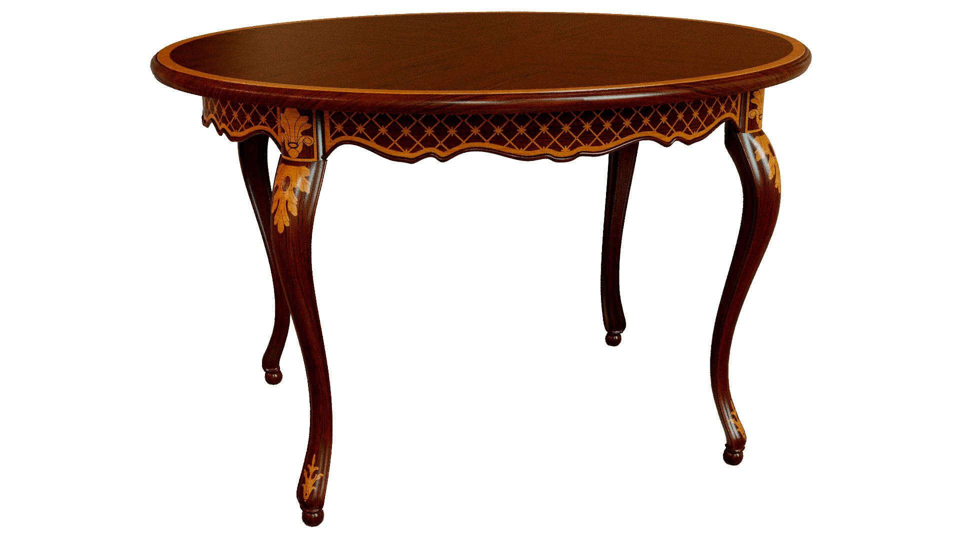 Classic table with inlaid veneer 1200
