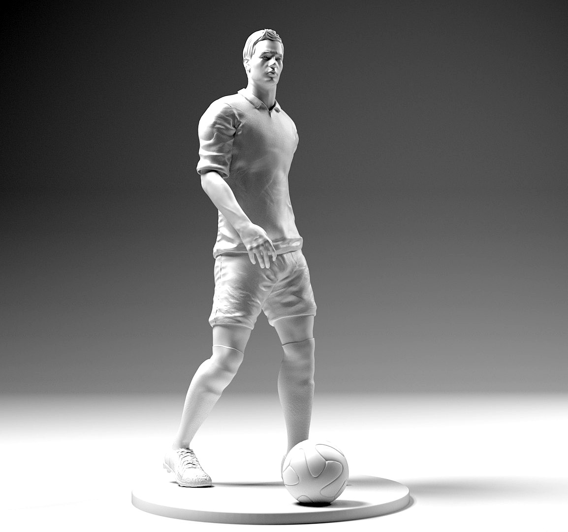 Footballer 02 Prepare To Footstrike 02 Stl