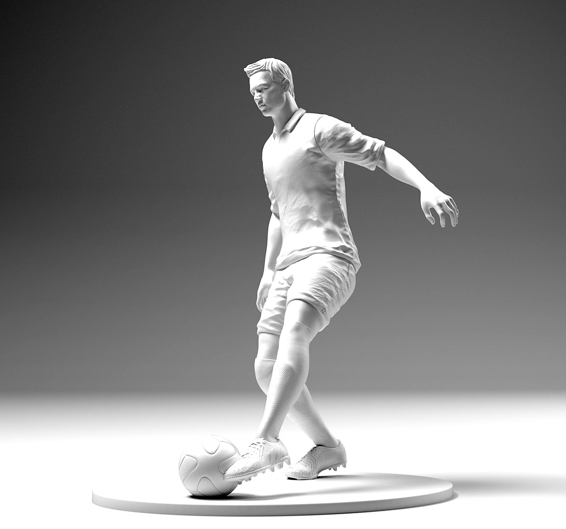 Footballer 02 Footstrike 02 Stl 3D print model